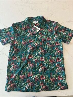 Baby Jeeter Flamingo JEETER Summer Collection Polyester Pocket Button Shirt